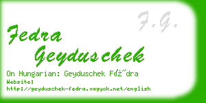 fedra geyduschek business card